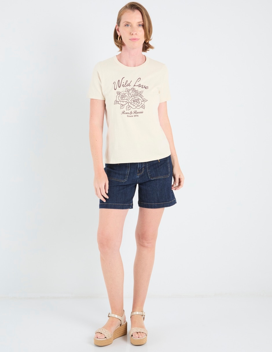 Playera manga corta Old Navy cuello redondo para mujer