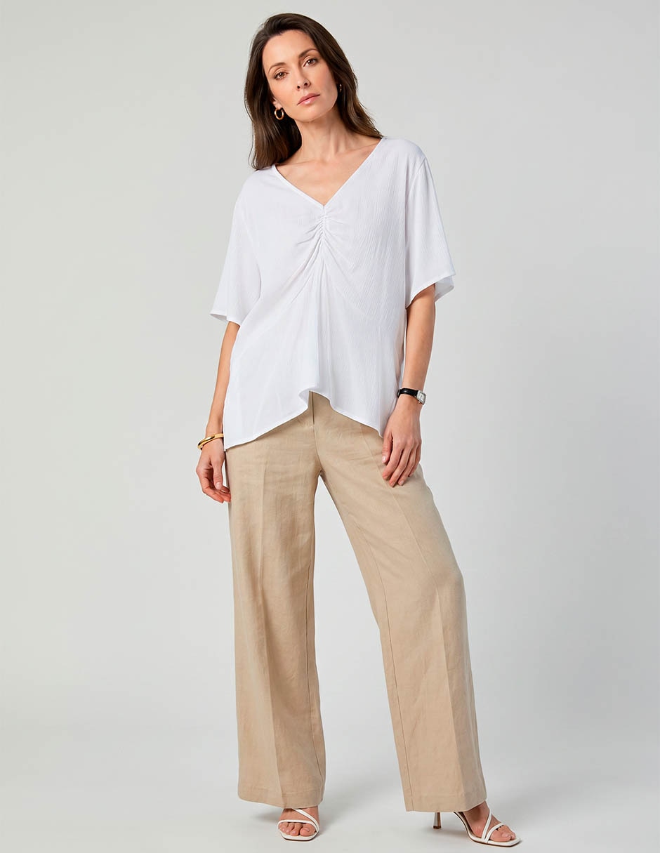 Blusa manga corta para mujer