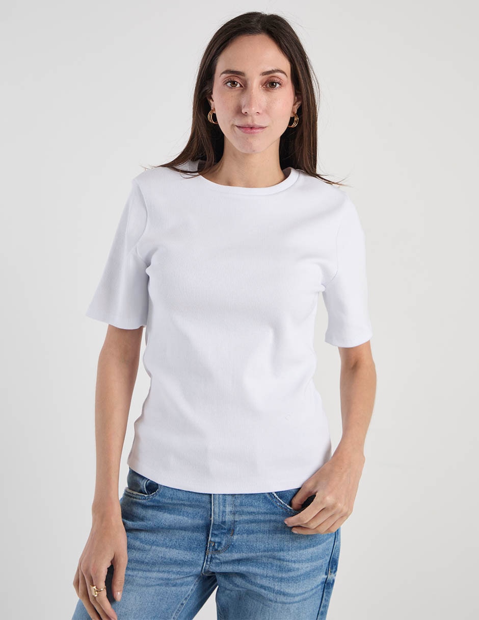Blusa manga corta para mujer