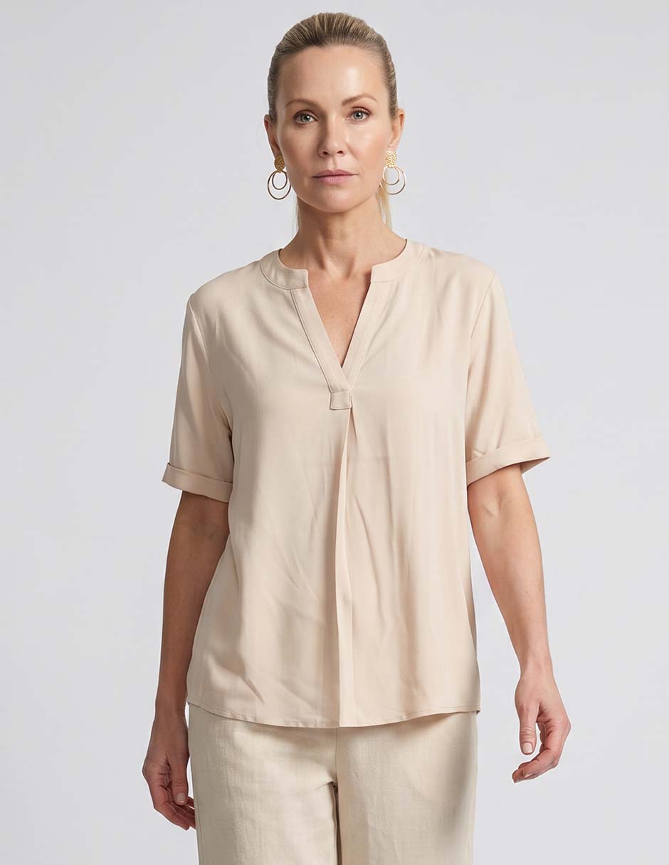 Blusa manga corta para mujer