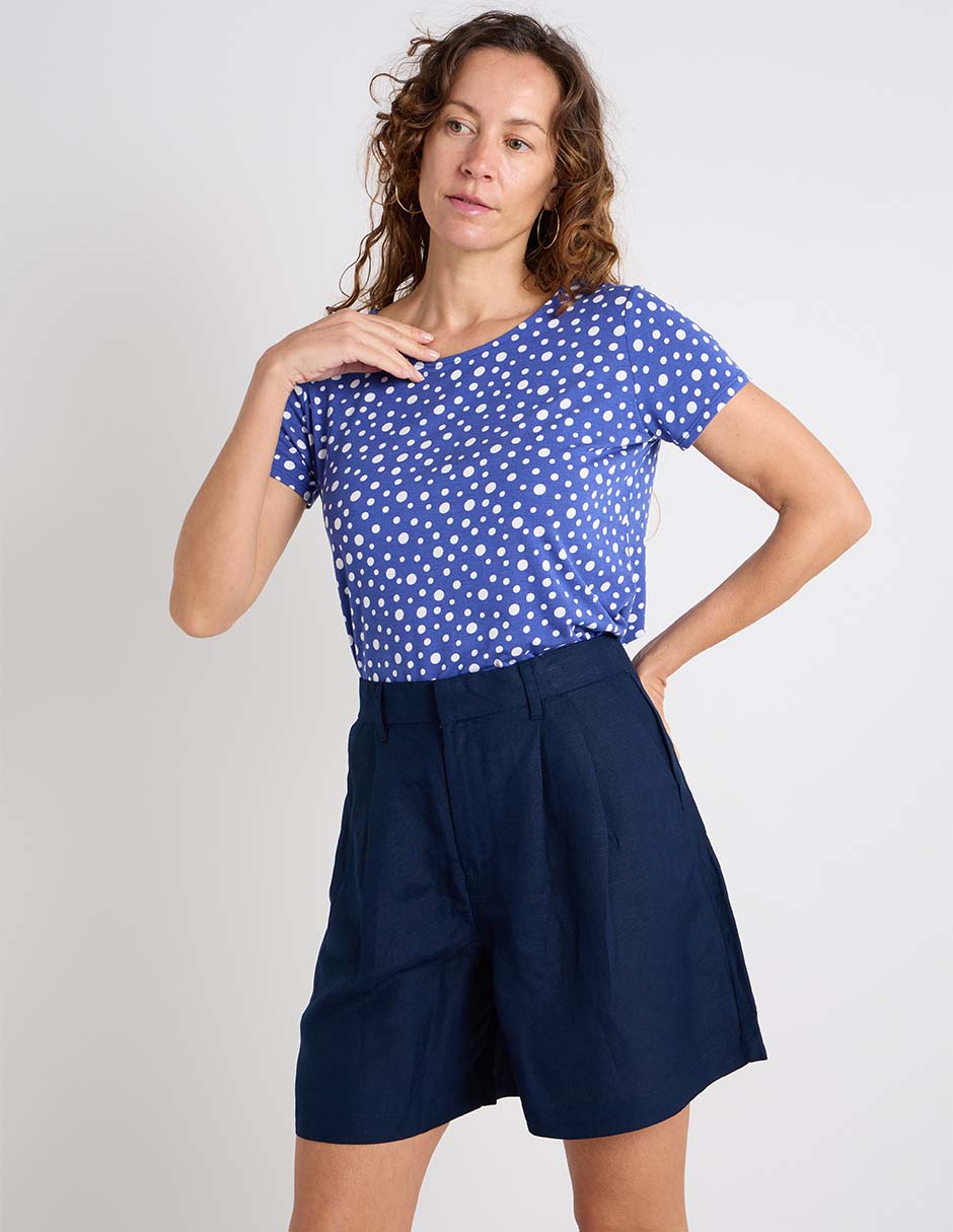 Blusa manga corta para mujer