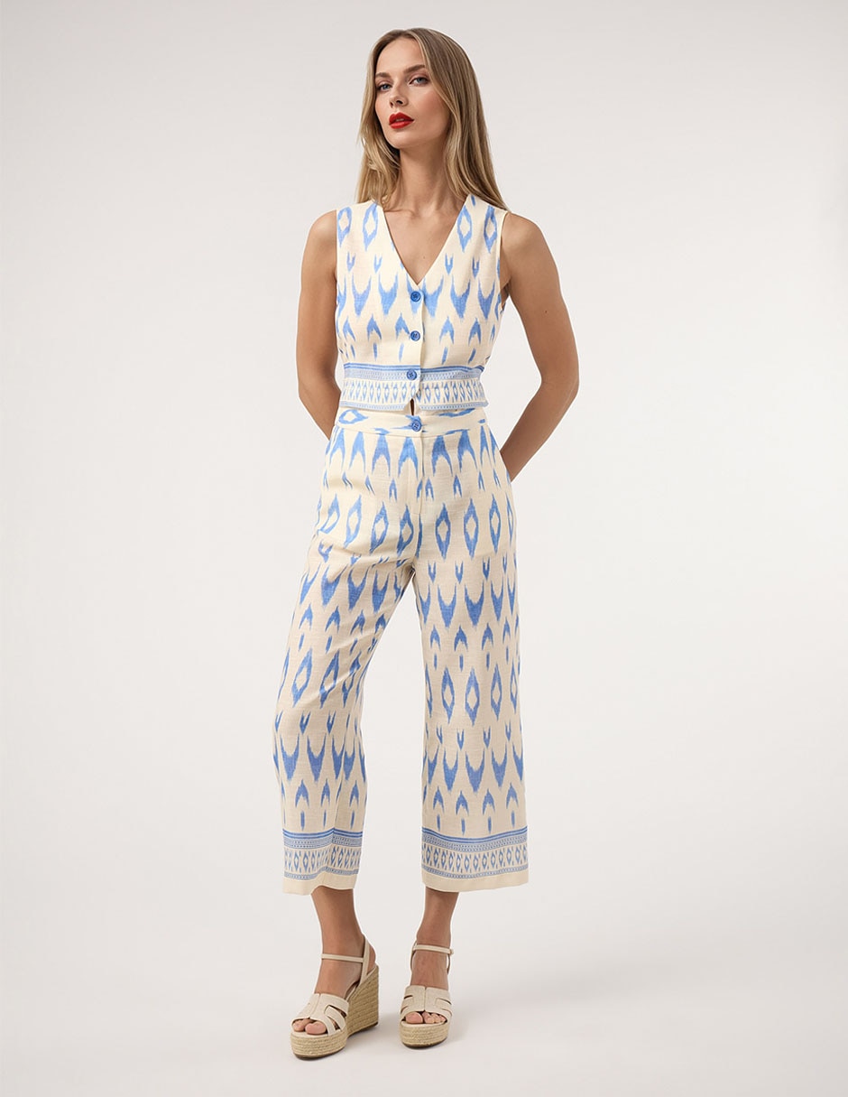 Pantalón coulotte straight para mujer Pantalón coulotte straight para mujer