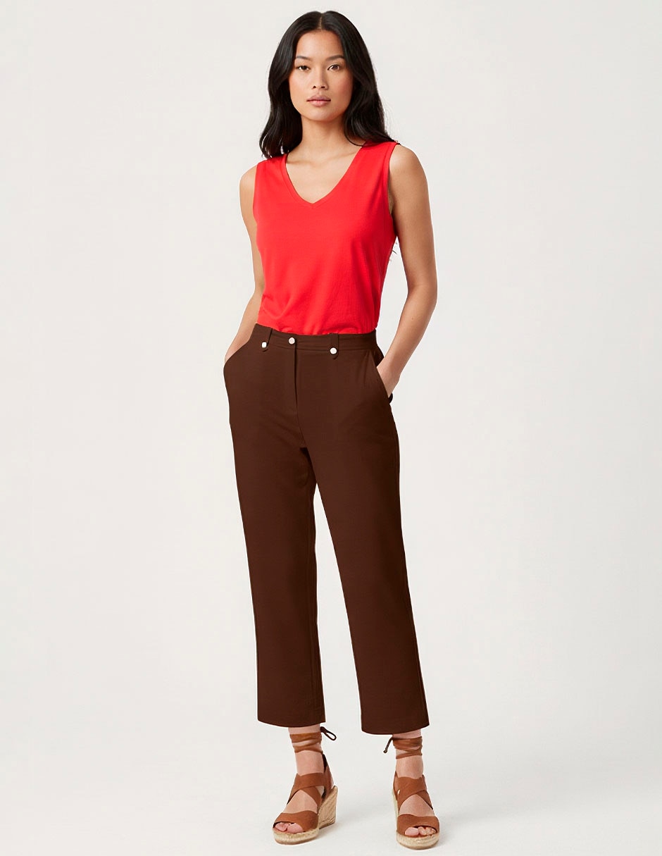 Pantalón capri slim para mujer Pantalón capri slim para mujer