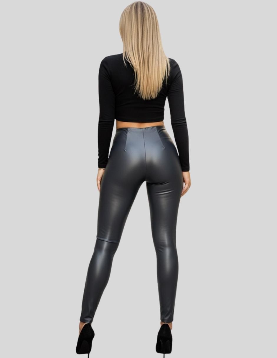 Legging cintura alta con botón para mujer 10