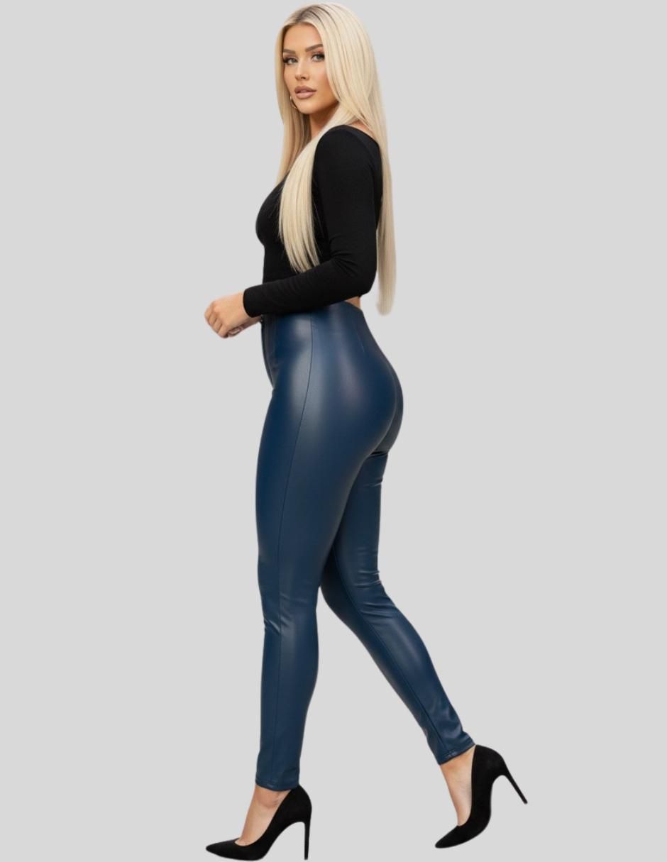 Legging cintura alta con botón para mujer