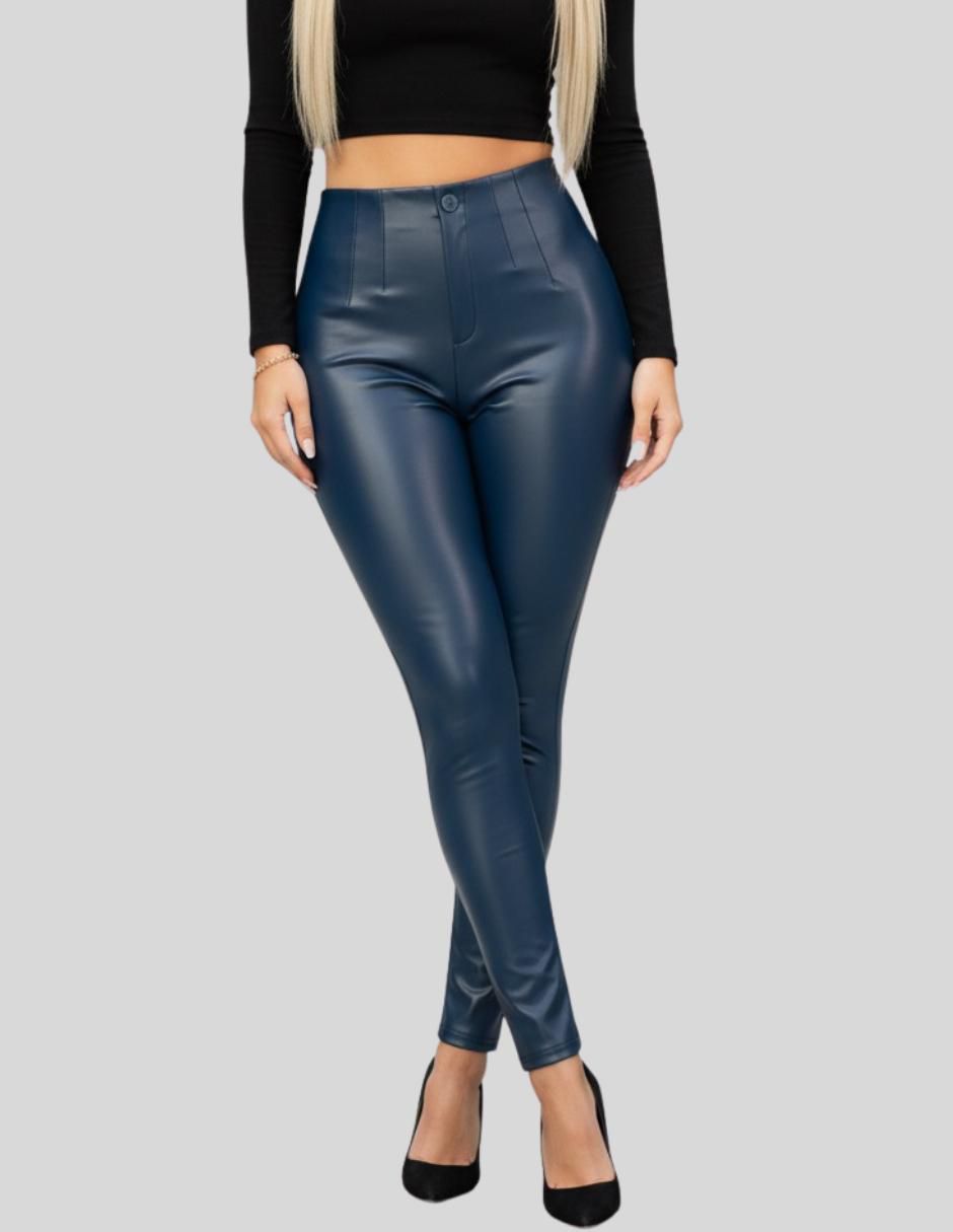 Legging cintura alta con botón para mujer 8