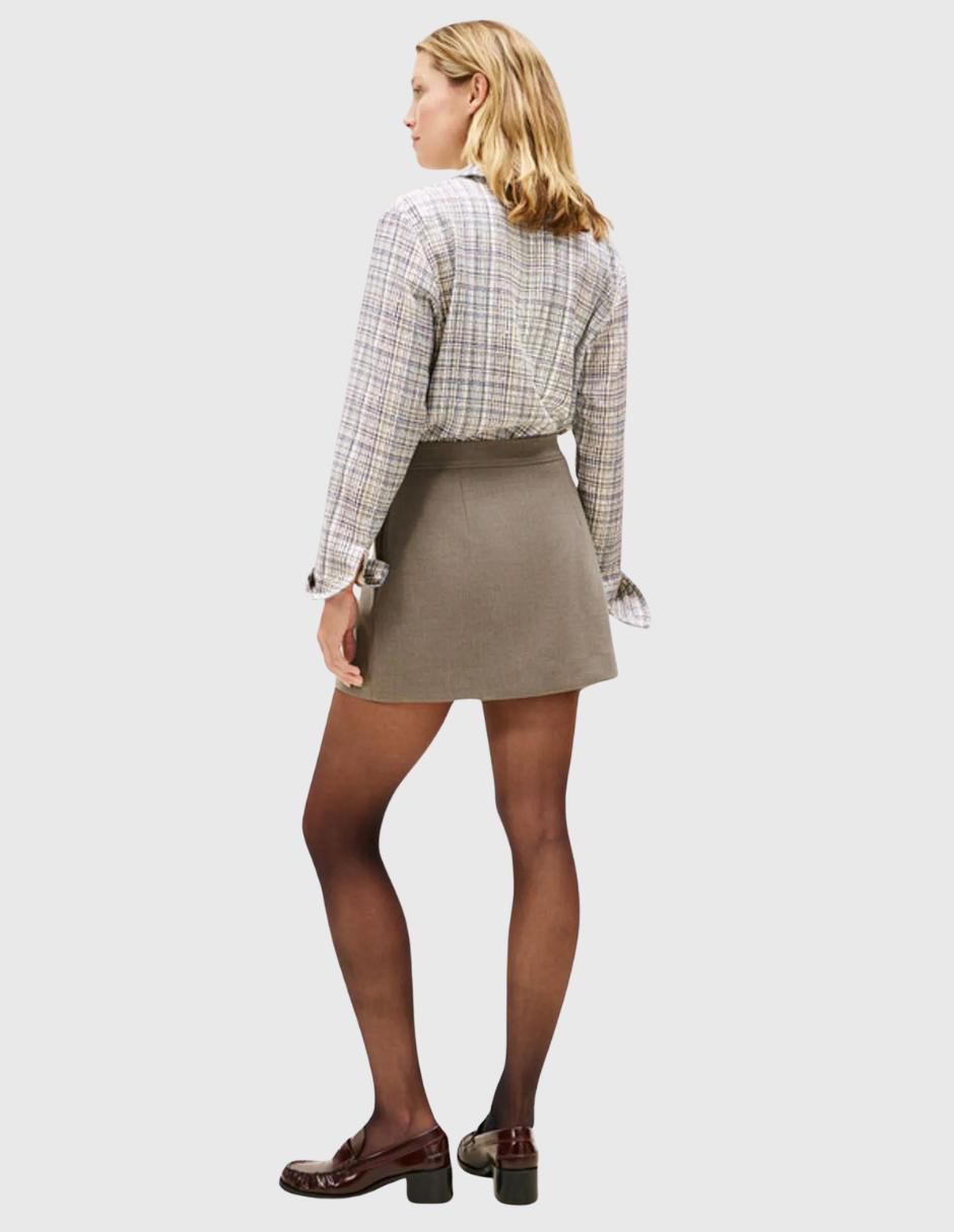 Falda mini cintura alta
