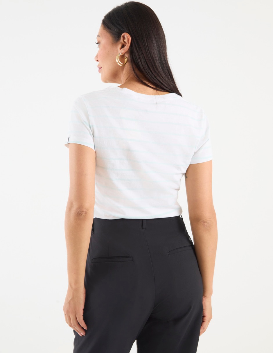 Playera manga corta dockers cuello v para mujer