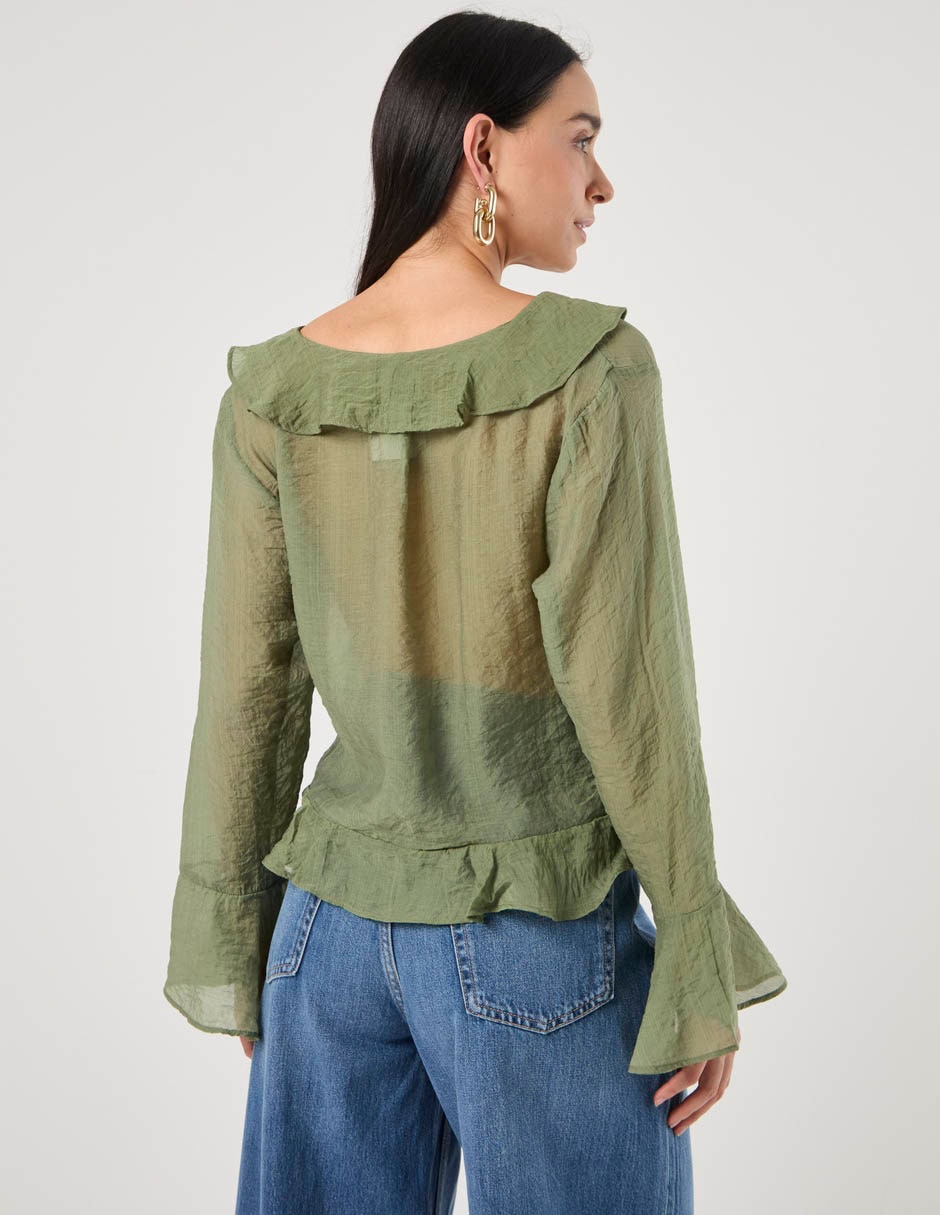 Blusa manga larga para mujer 4