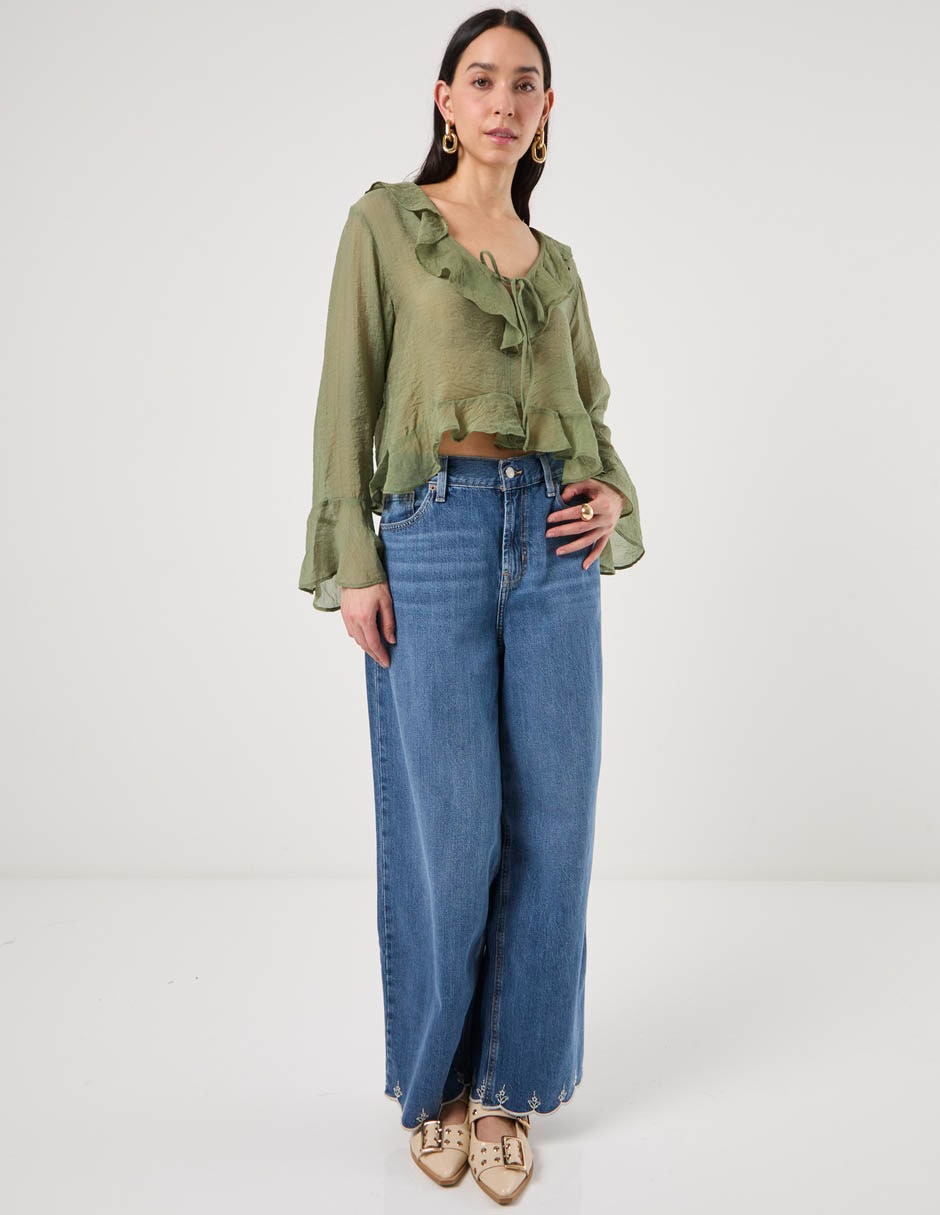 Blusa manga larga para mujer 3