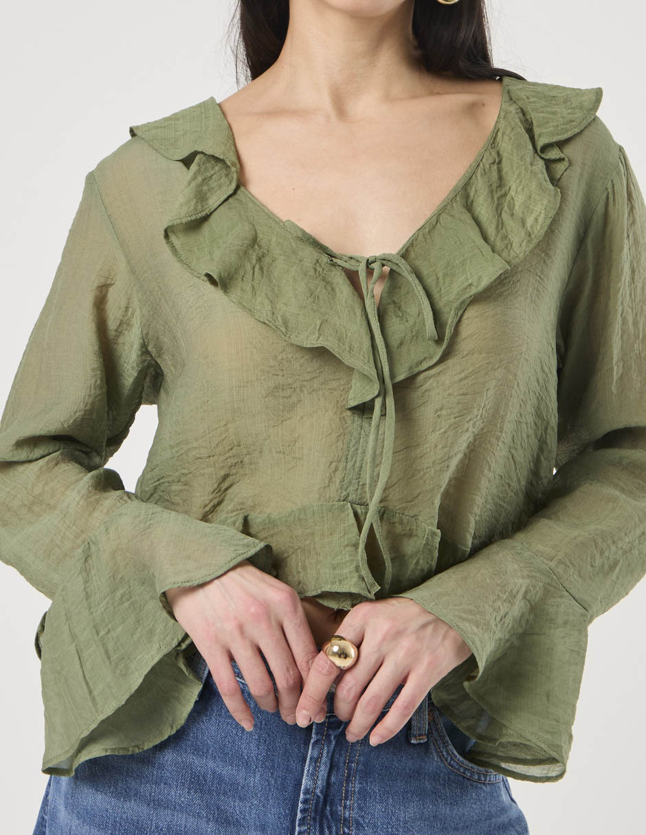 Blusa manga larga para mujer 2