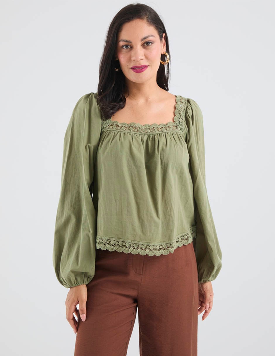 Blusa manga larga para mujer 1