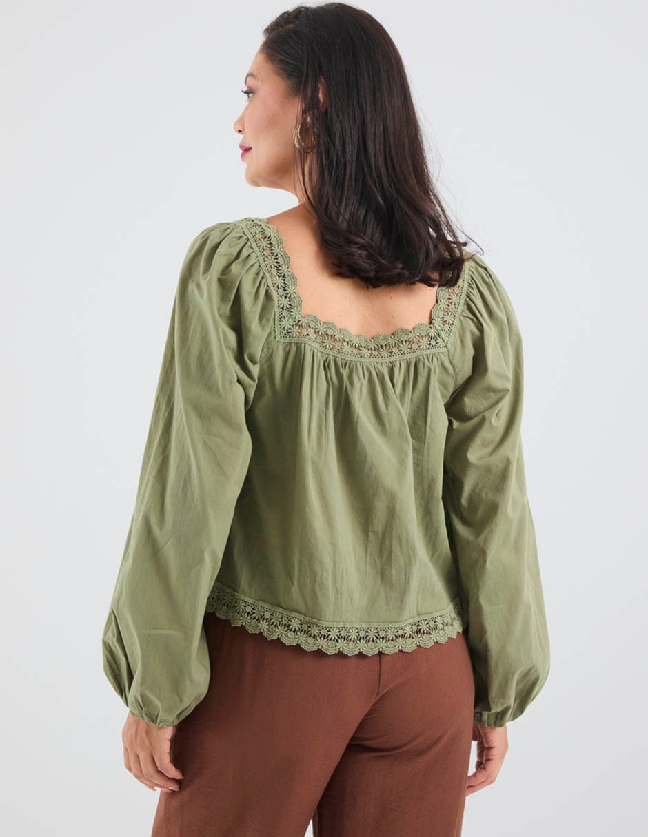 Blusa manga larga para mujer 5