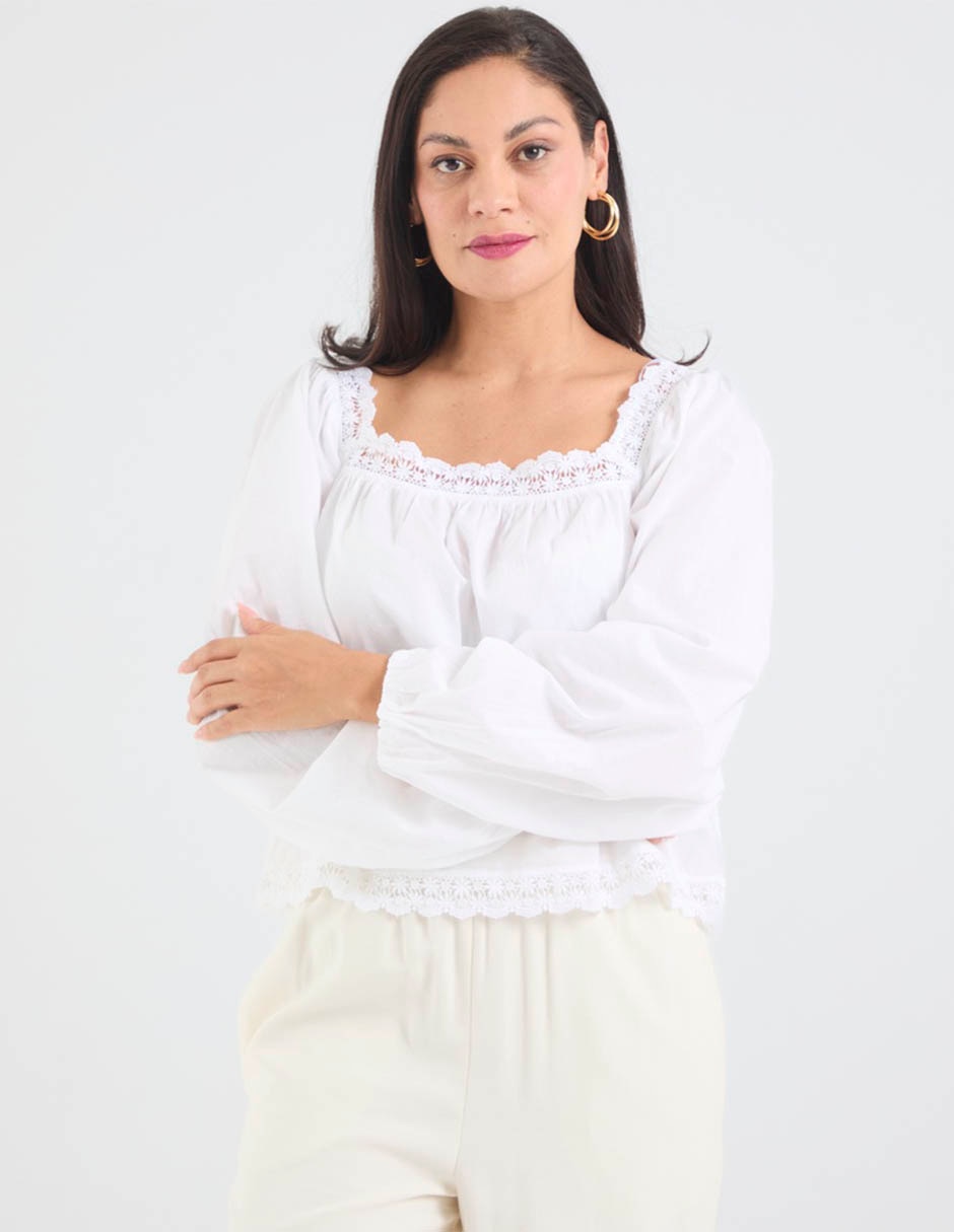 Blusa manga larga para mujer 5