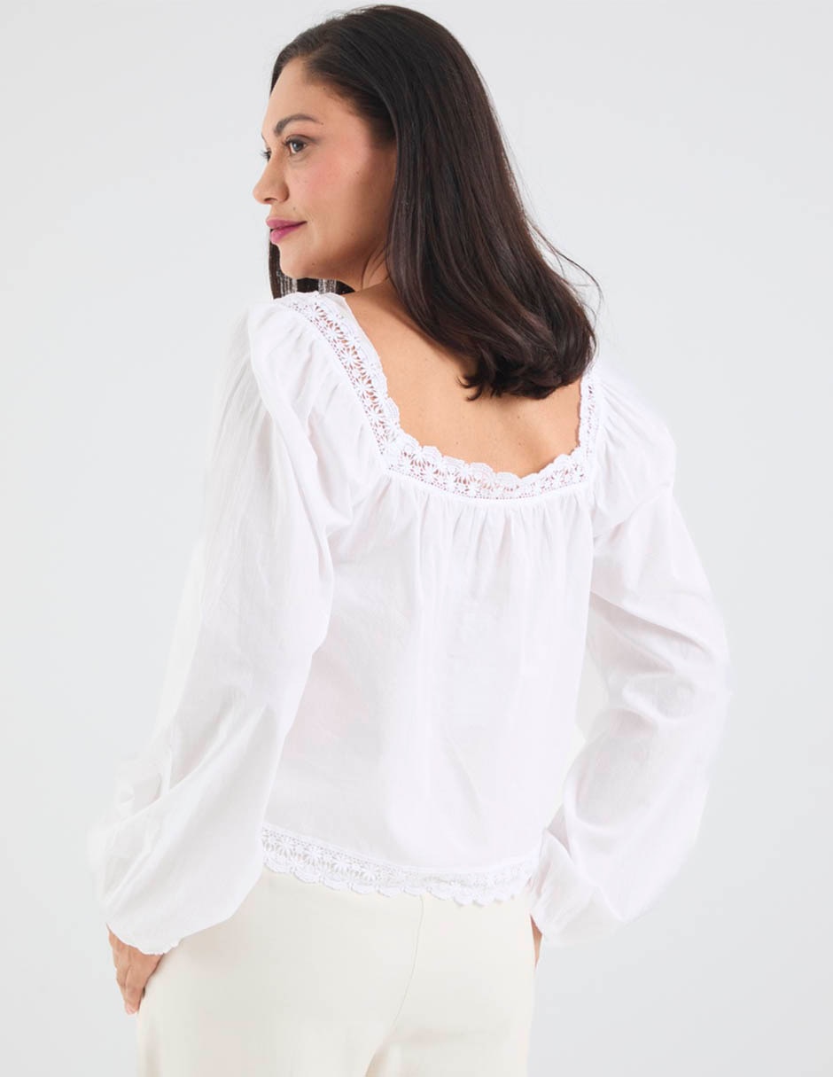 Blusa manga larga para mujer 6