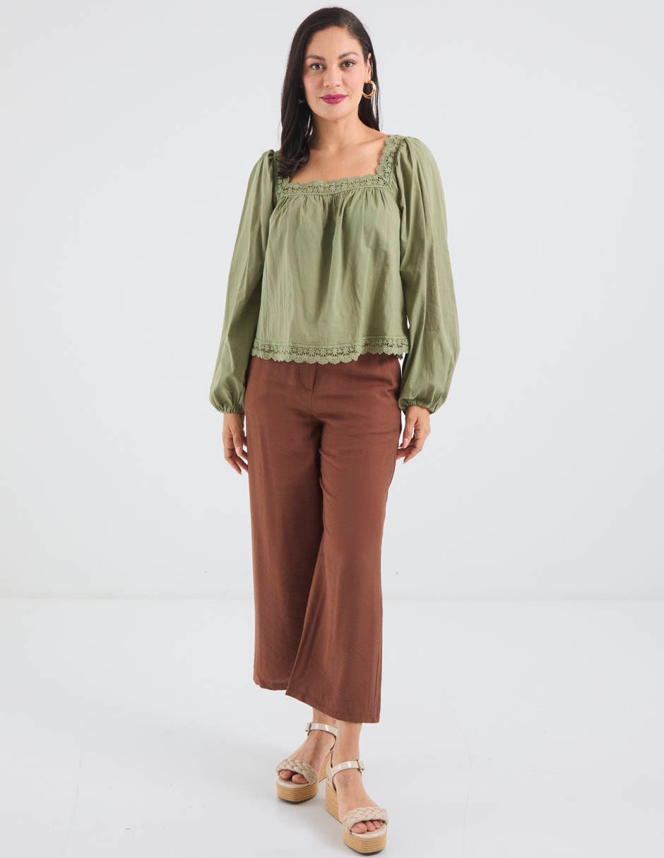 Blusa manga larga para mujer 4