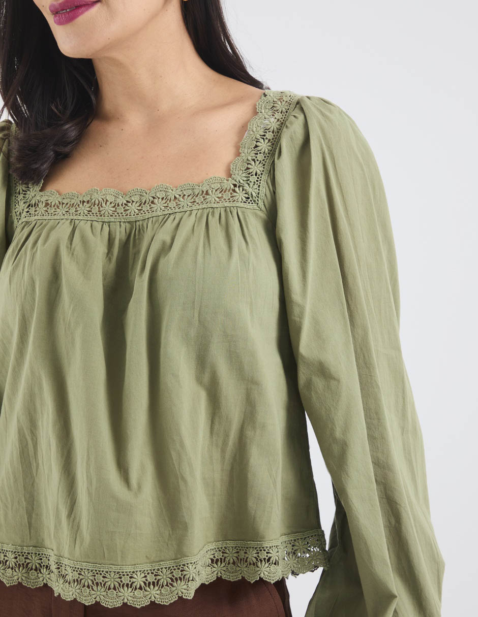 Blusa manga larga para mujer 9