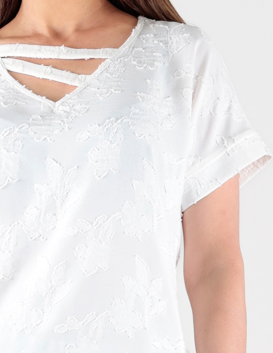 Blusa manga corta para mujer 3