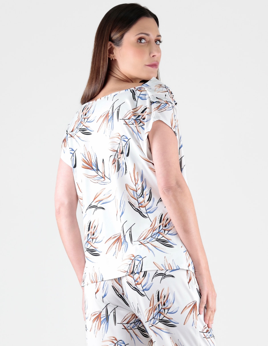 Blusa manga corta para mujer 4