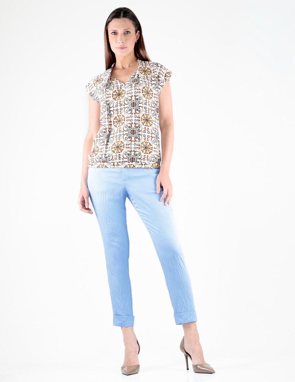 Blusa manga corta para mujer 3