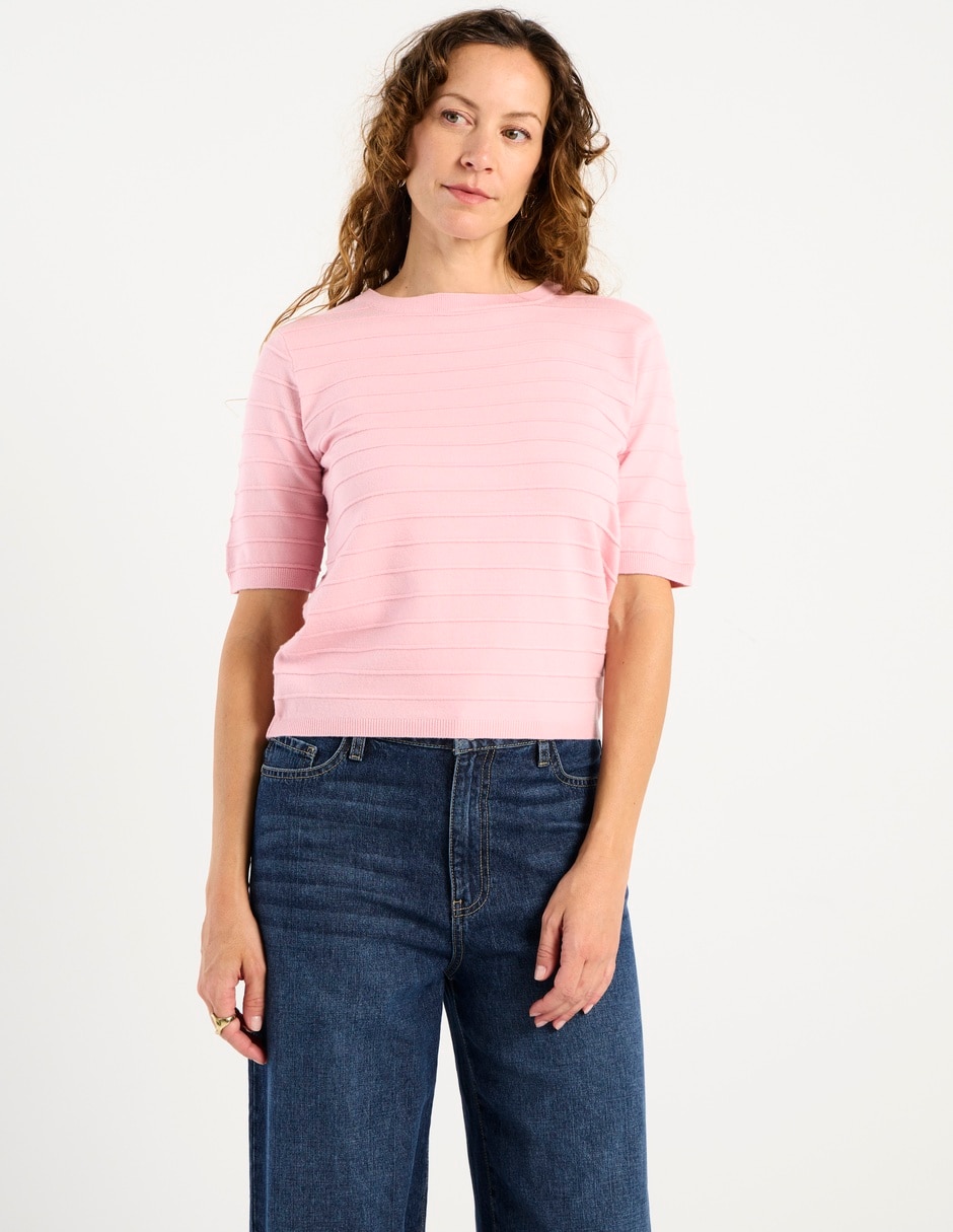 Suéter cuello redondo para mujer 2