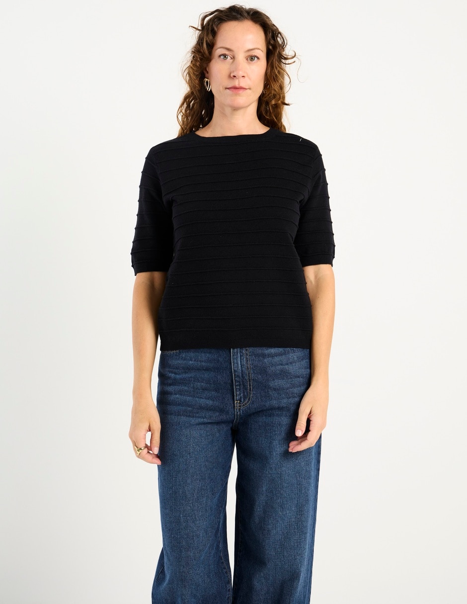 Suéter cuello redondo para mujer 5