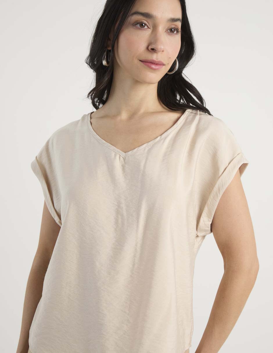 Blusa Lieb manga corta para mujer