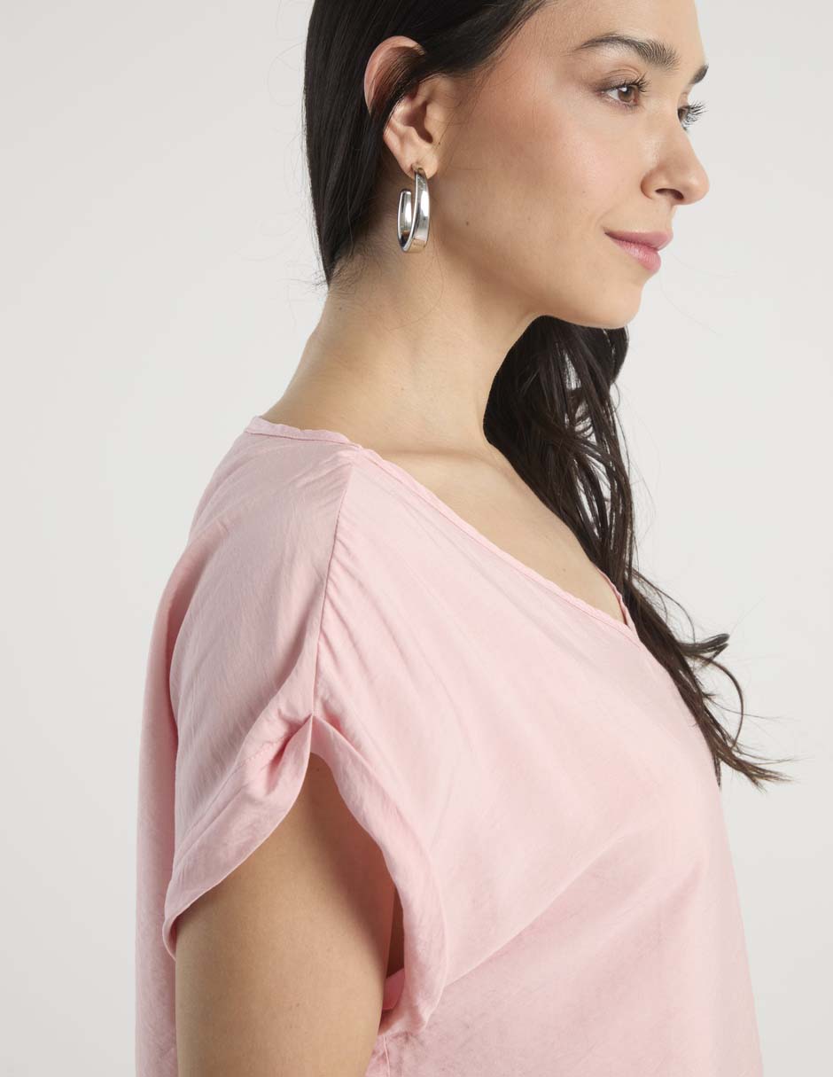Blusa manga corta para mujer 5
