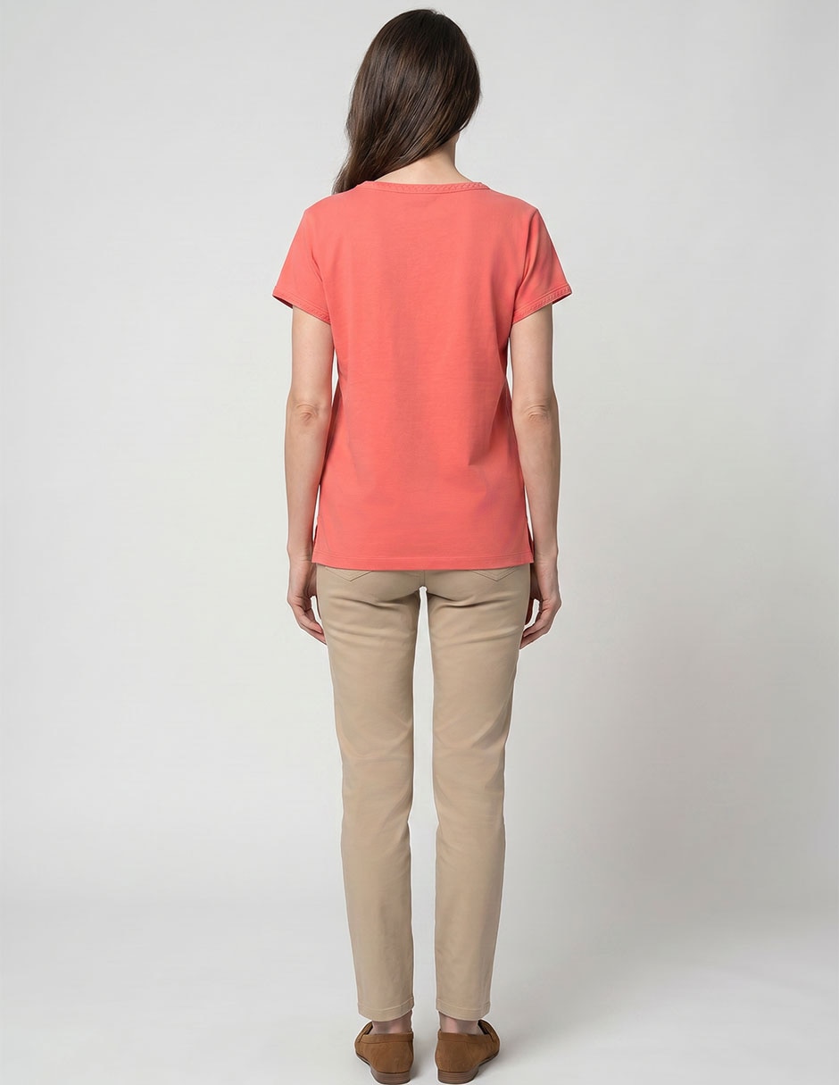 Playera manga corta Lieb cuello redondo para mujer