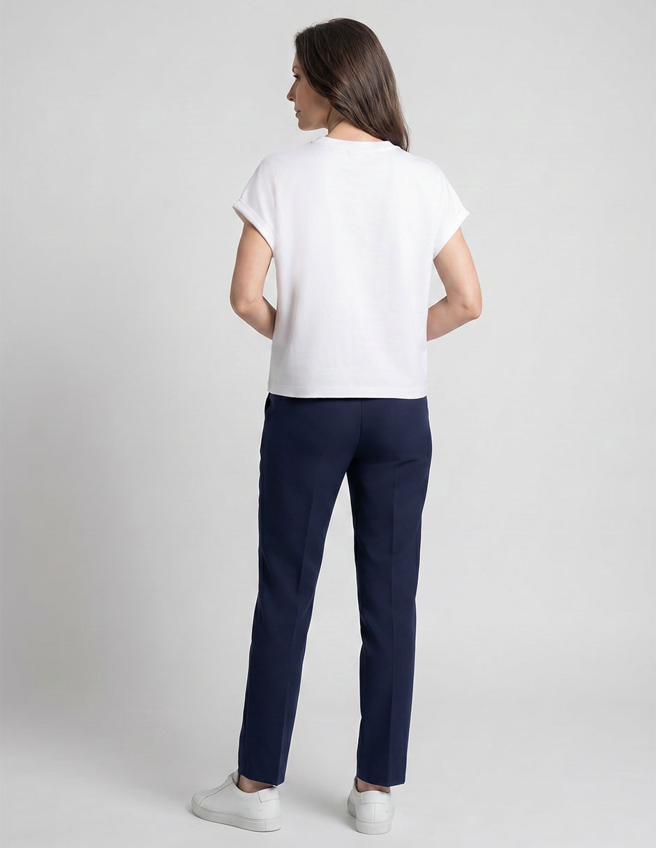 Playera manga corta cuello v para mujer 2