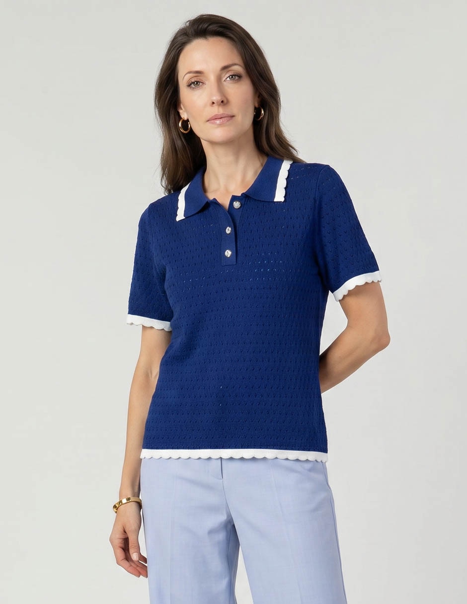 Playera tipo polo para mujer