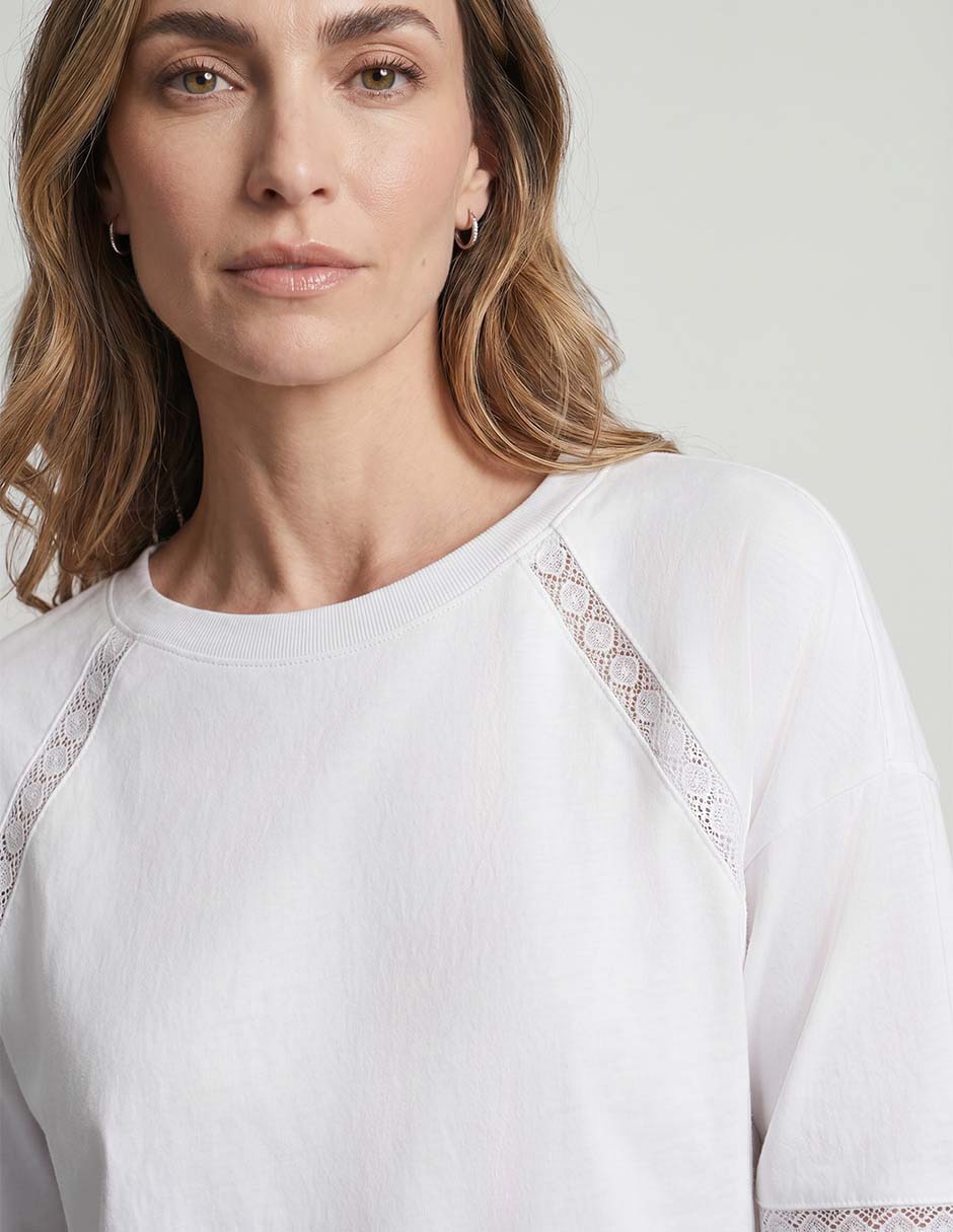 Playera manga larga cuello redondo para mujer 3