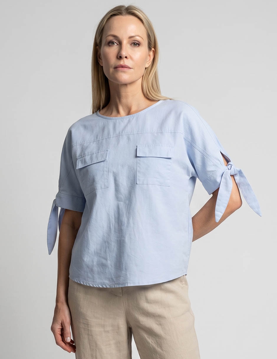 Blusa manga corta para mujer