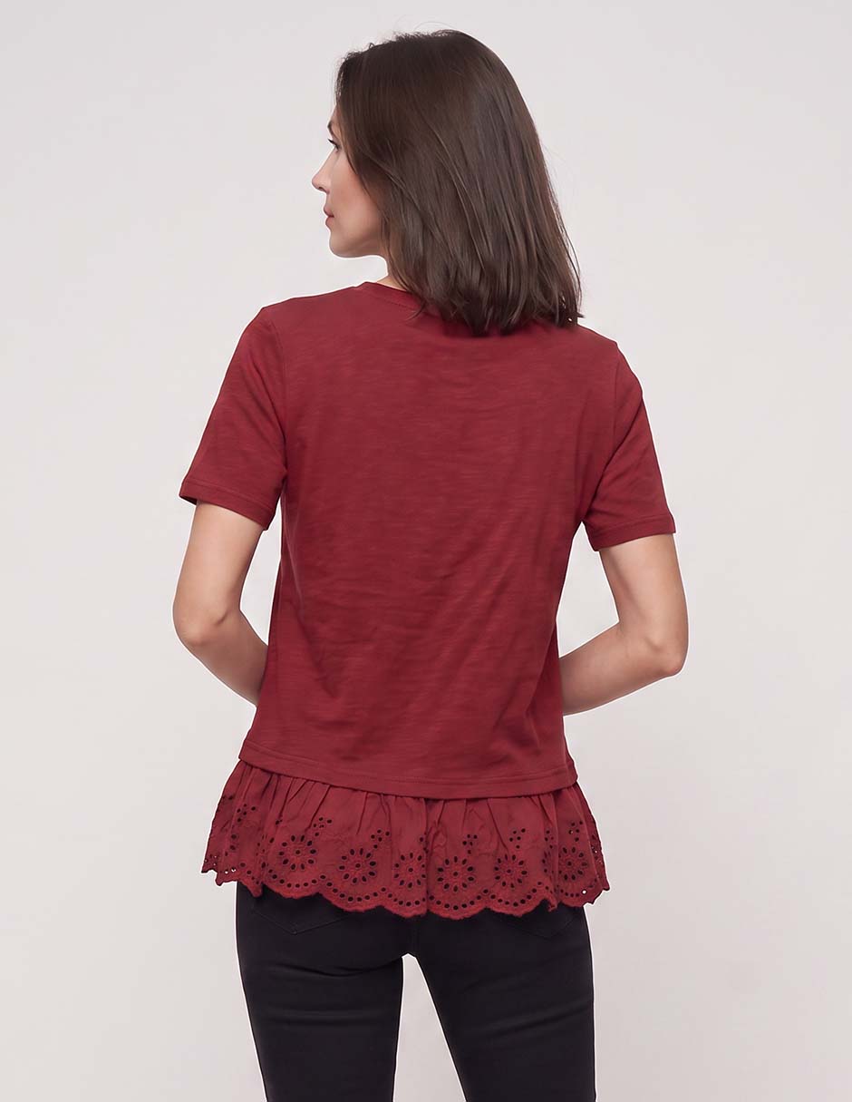 Playera manga corta cuello redondo mujer 3
