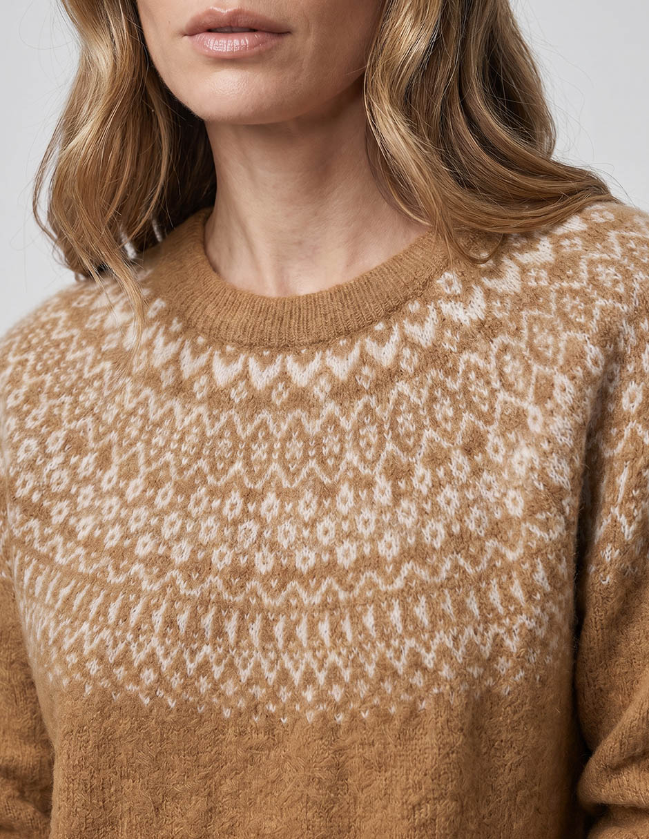 Suéter cuello redondo para mujer 2