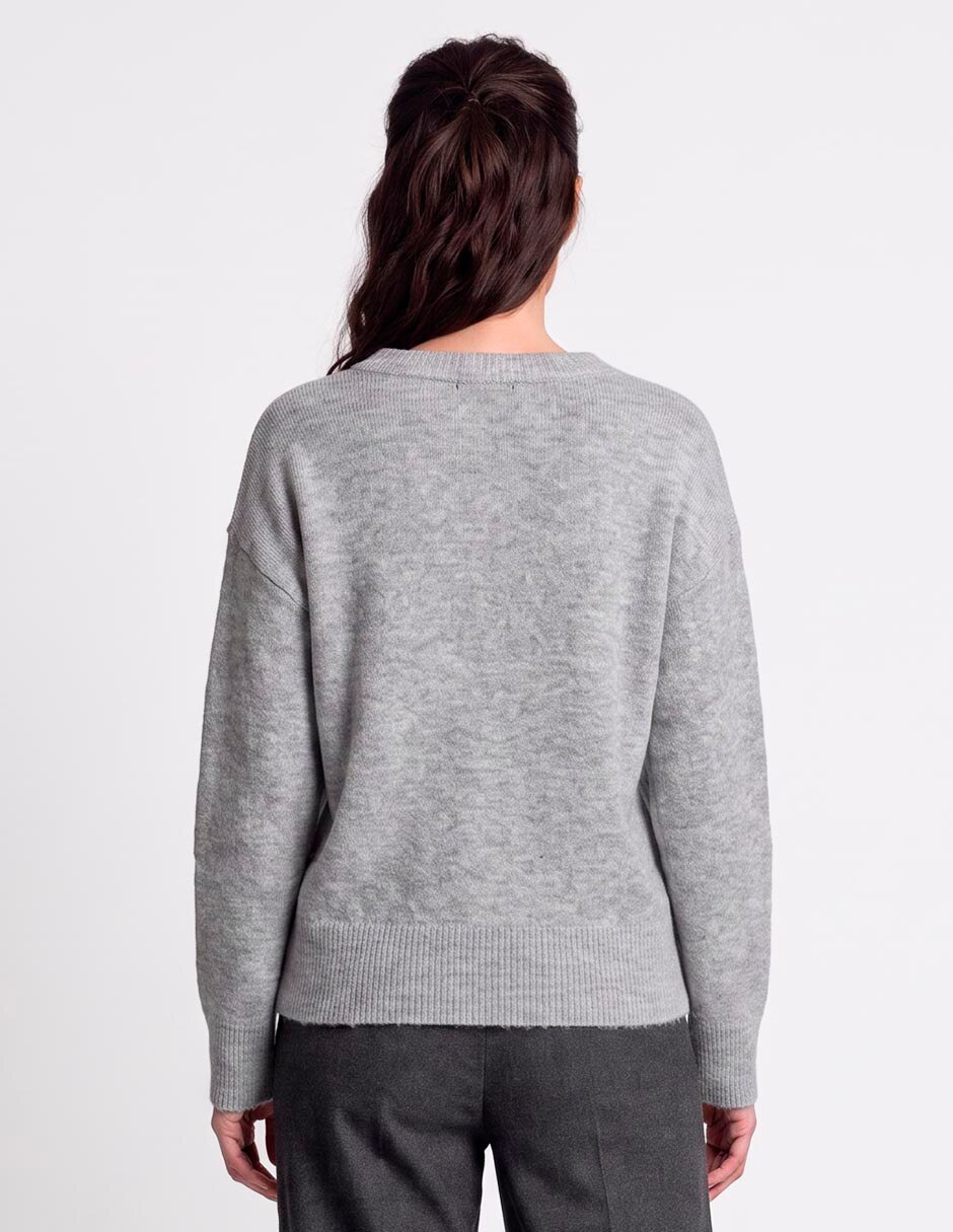 Suéter cuello redondo para mujer 2