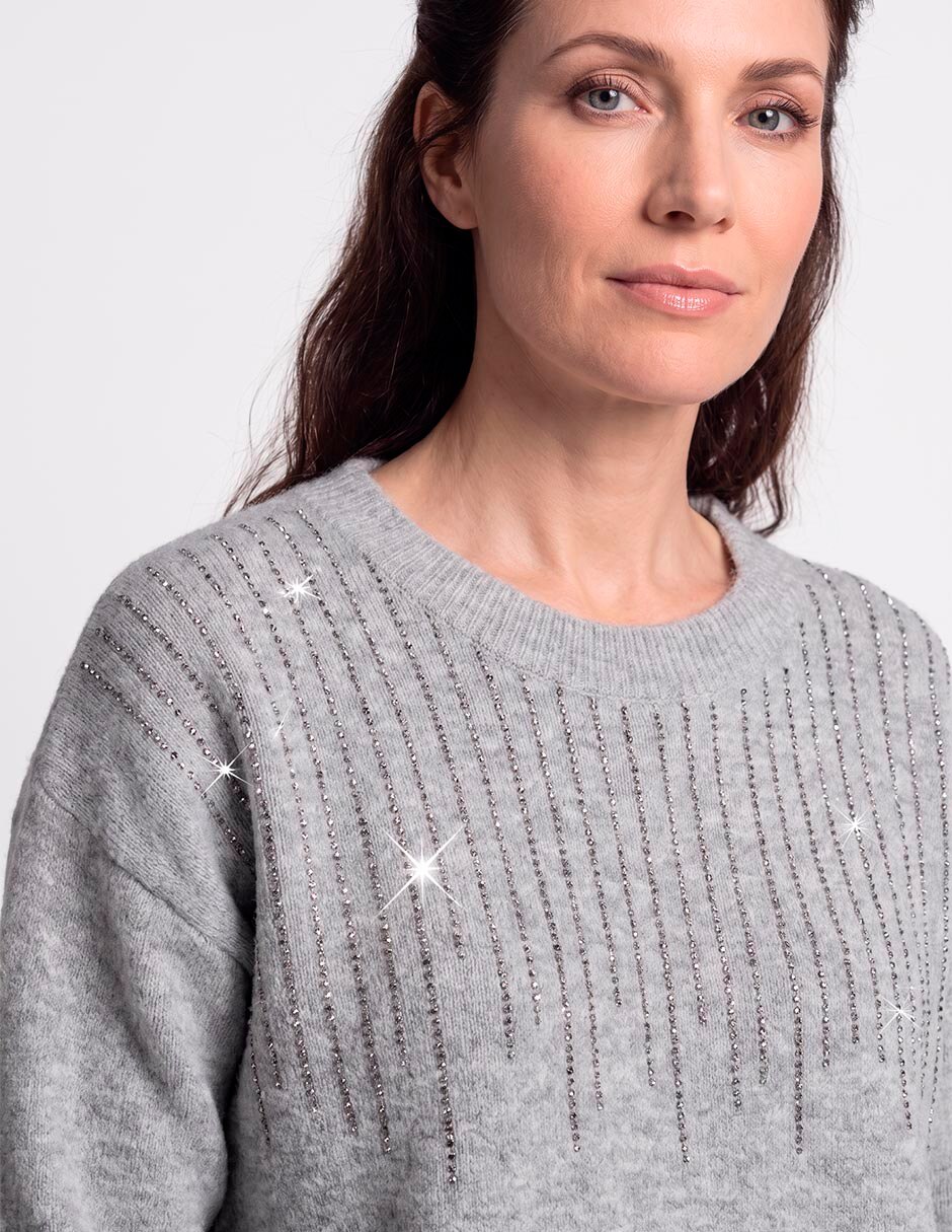 Suéter cuello redondo para mujer 3