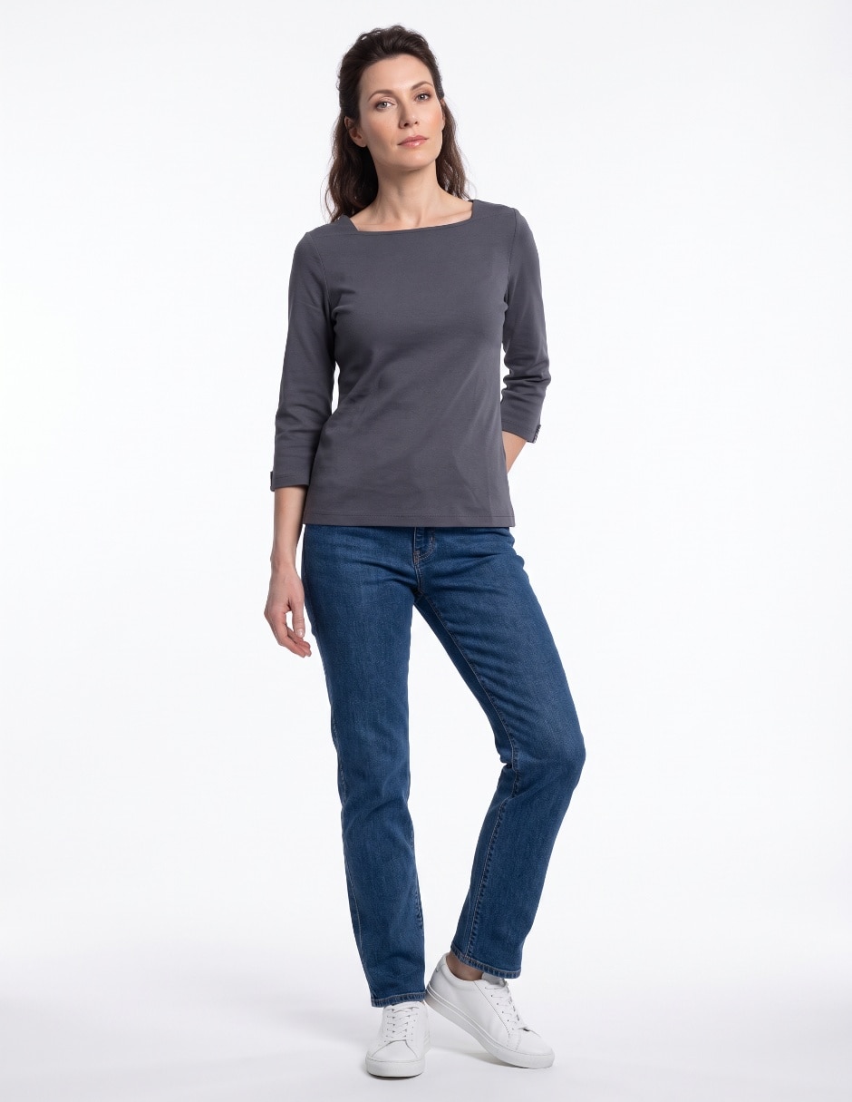 Playera manga larga cuello redondo mujer Playera manga larga cuello redondo mujer