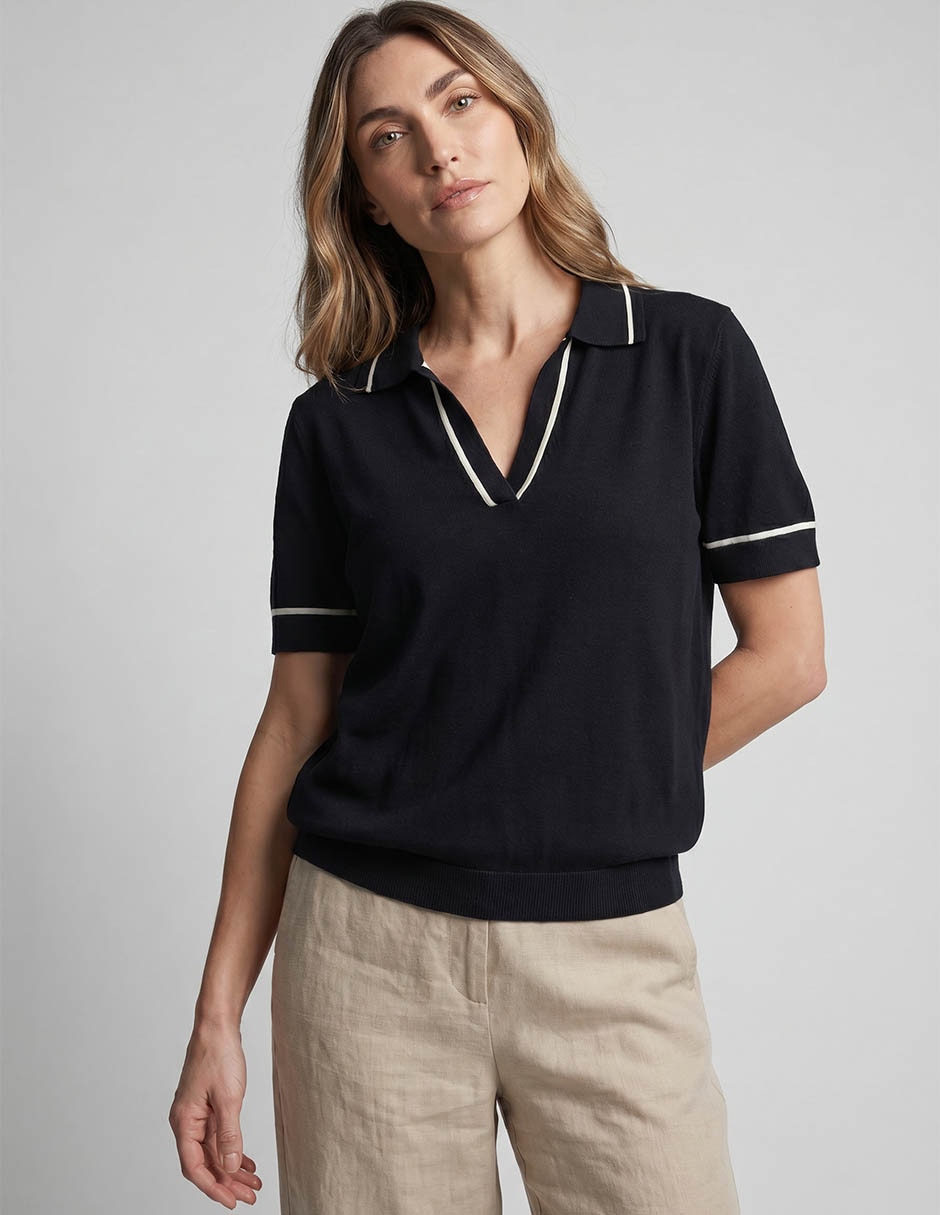 Playera tipo polo para mujer 1