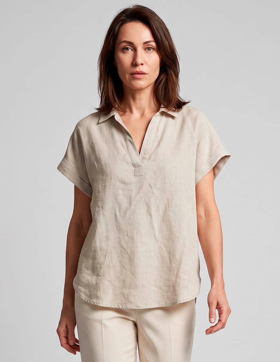 Blusa manga corta para mujer