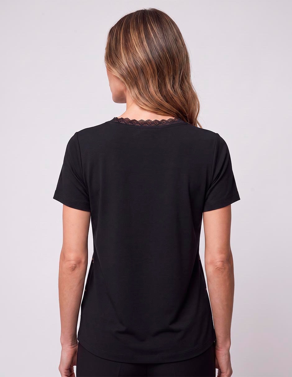 Playera manga corta cuello v mujer 2
