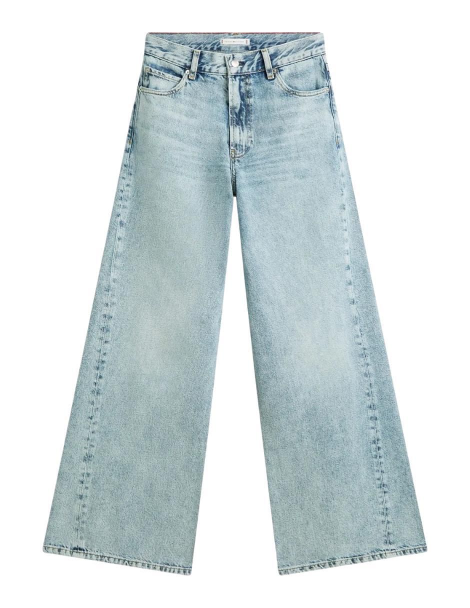 Jeans acampanado ww0ww48519 para mujer 4
