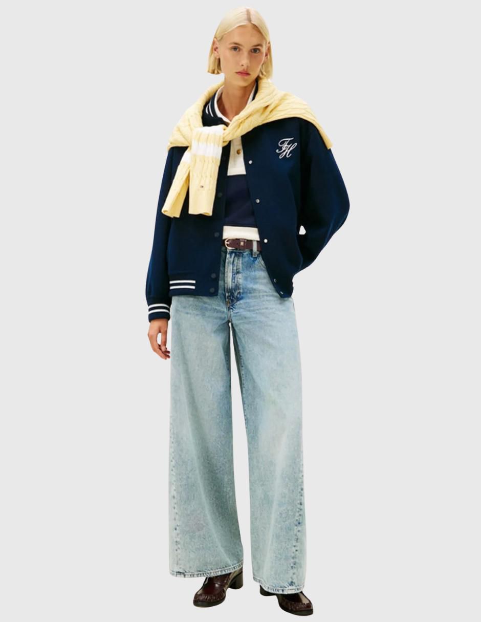 Jeans acampanado ww0ww48519 para mujer 3