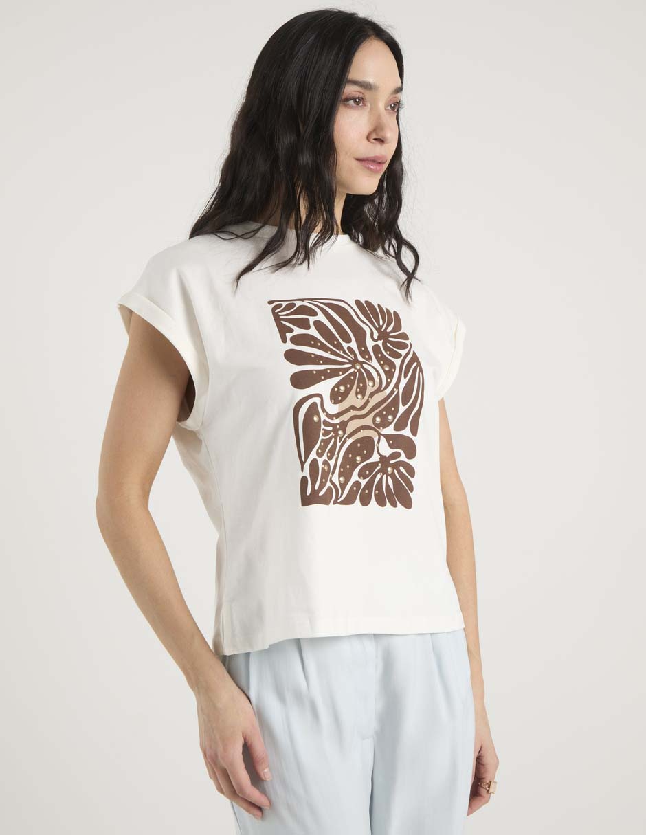 Playera manga corta cuello redondo mujer 5