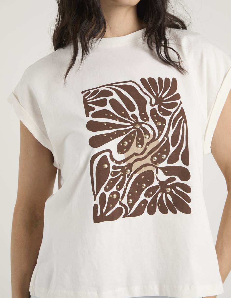 Playera manga corta cuello redondo mujer 2