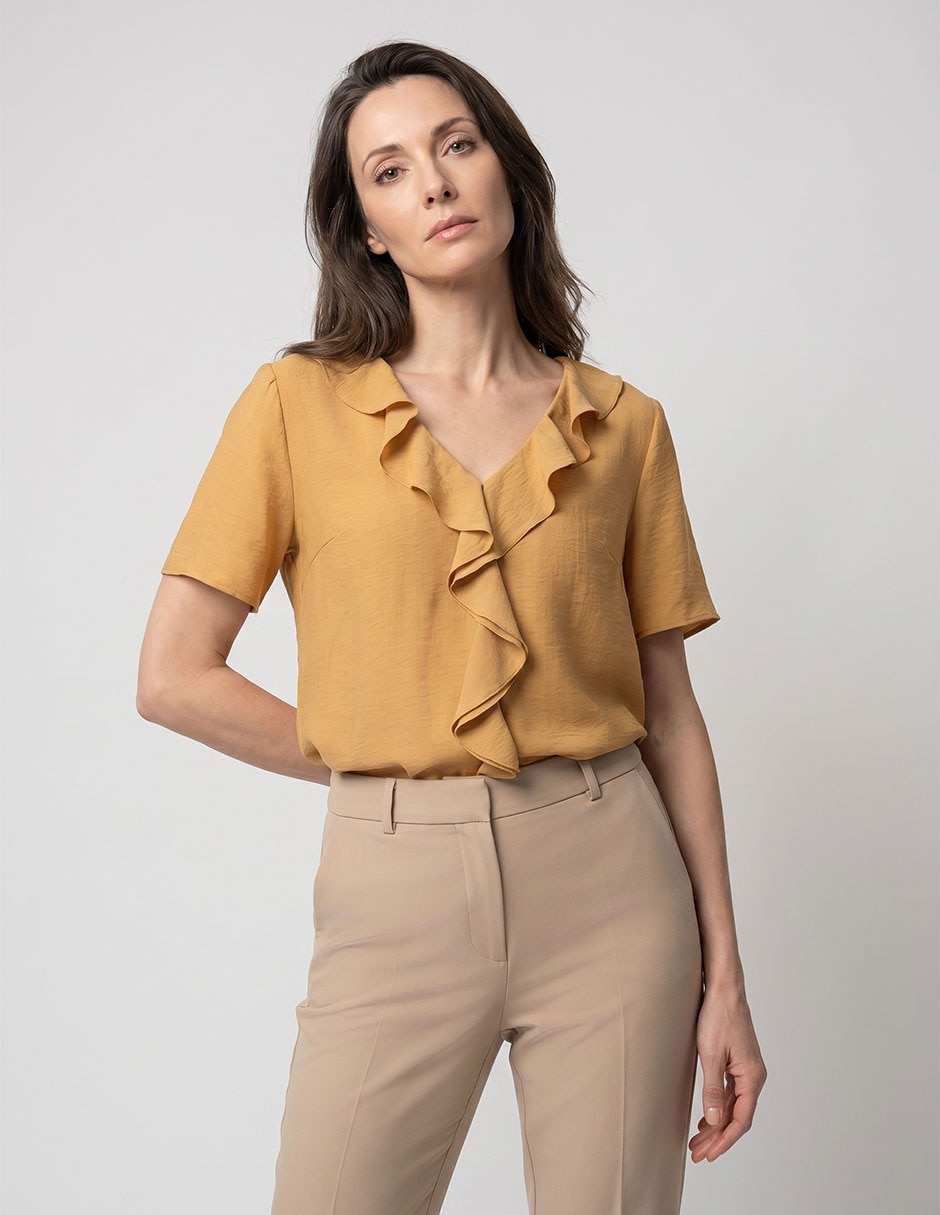 Blusa manga corta para mujer