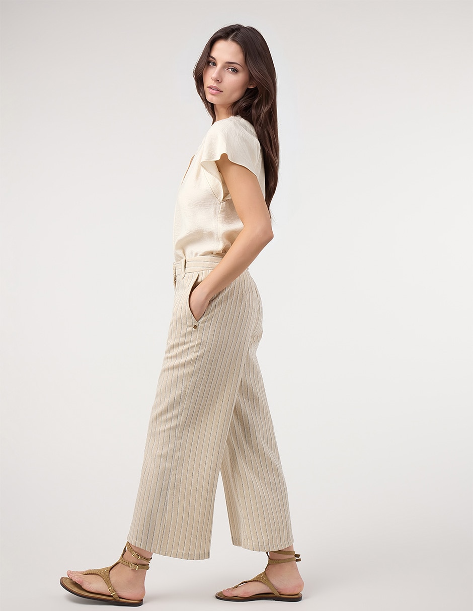 Pantalón coulotte amplio para mujer 2