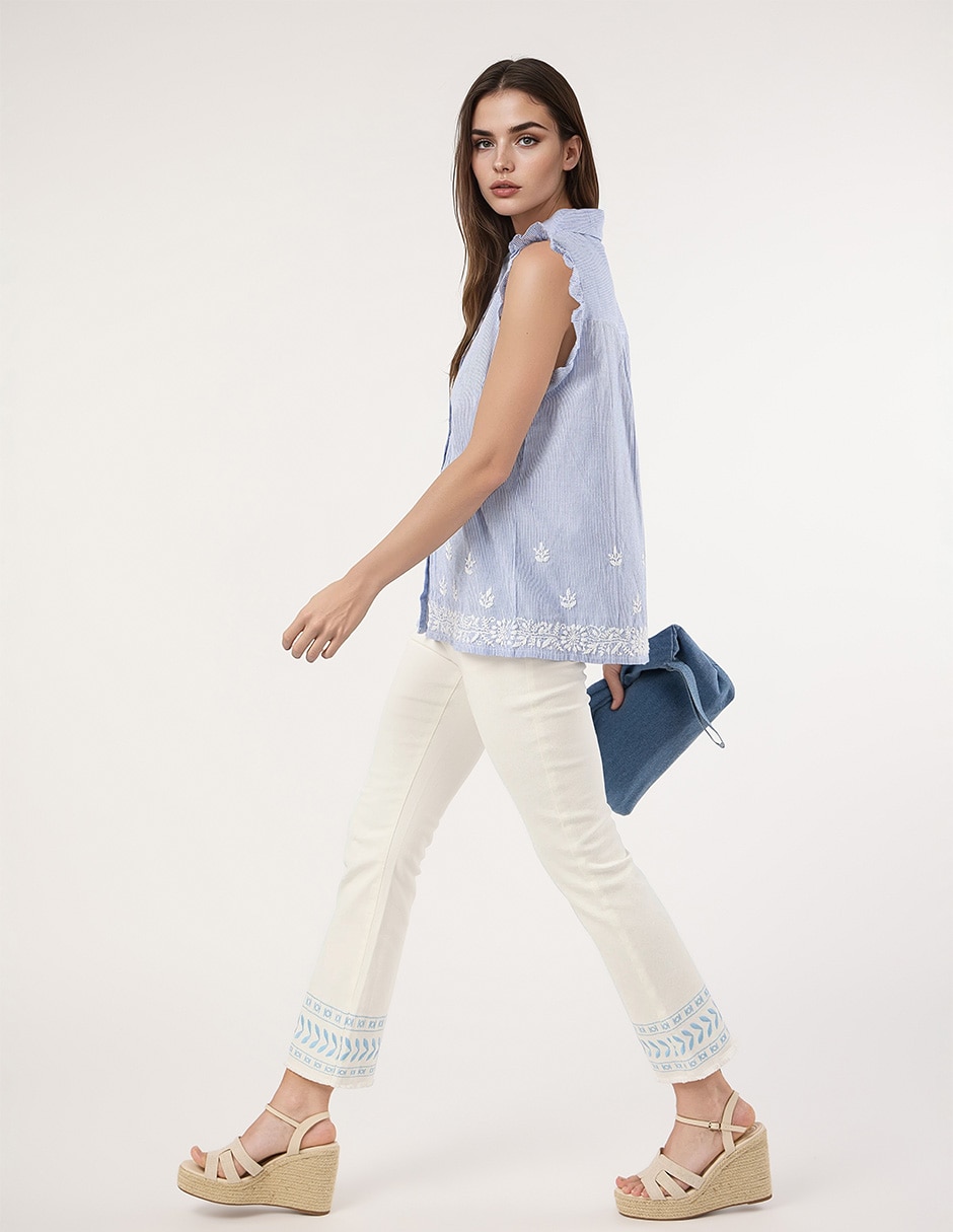 Blusa sin manga para mujer 2