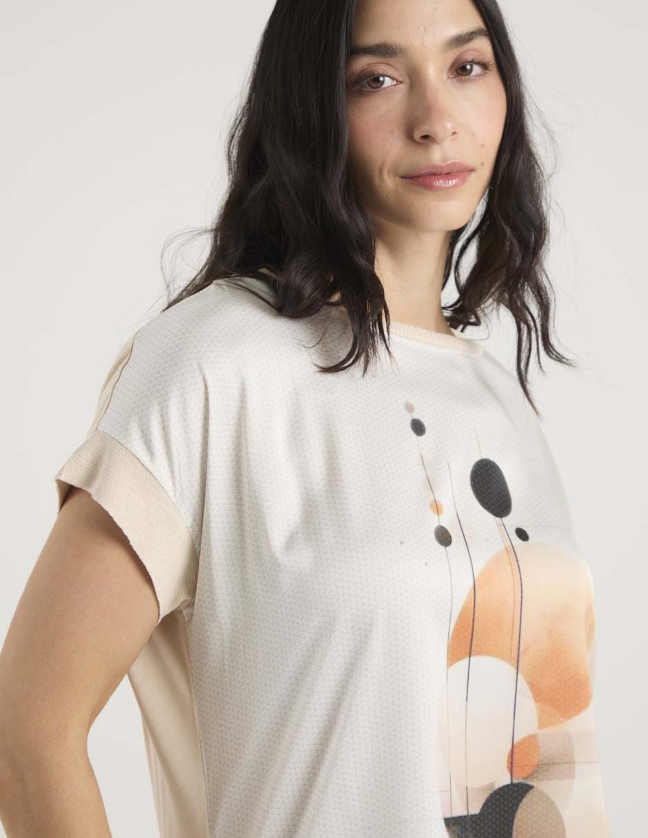 Playera manga corta cuello redondo para mujer 8
