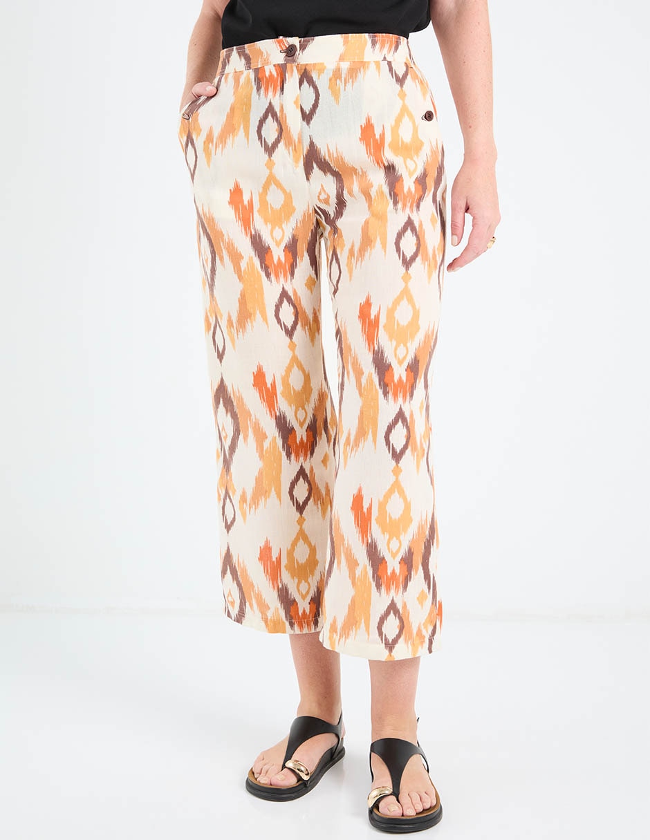Pantalón coulotte regular para mujer Pantalón coulotte regular para mujer